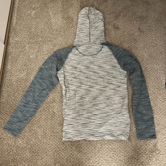 COLOURS by ALEXANDER JULIAN Green and White Hoodie - Medium - Picture 2 of 2